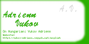 adrienn vukov business card